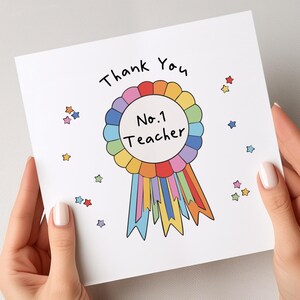 Tarjeta de agradecimiento al maestro, tarjeta de agradecimiento al maestro n.° 1, mejor tarjeta para el maestro, linda tarjeta de agradecimiento, tarjeta de agradecimiento al maestro, tarjeta arcoíris