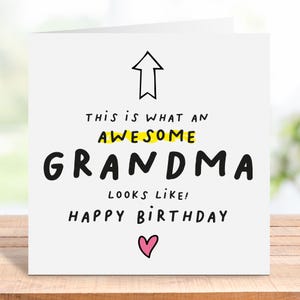 Cartão de aniversário engraçado para avó, Feliz aniversário, avó incrível, Presente de aniversário para avó, Cartão de aniversário para avó, Cartão de aniversário personalizado