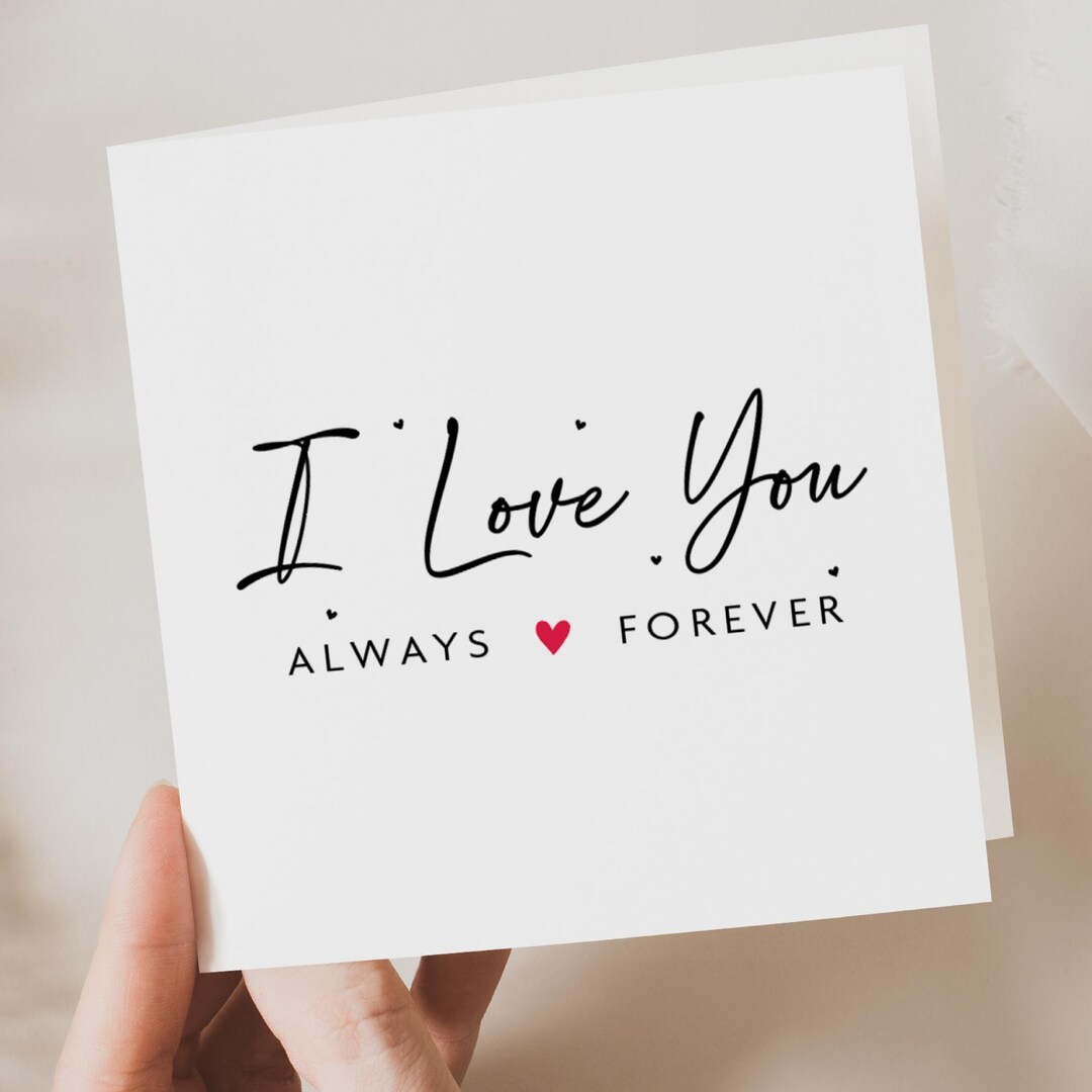 I Love You Anniversary Card, Romantic Card for Him or Her, Any Occasion ...