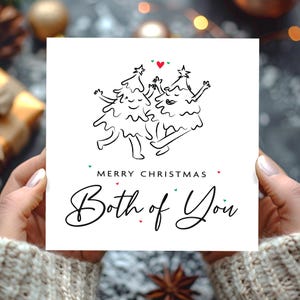 Sie beide Weihnachtskarte, spezielle Paar-Weihnachtskarten, Freunde-Weihnachtskarte, Weihnachtskarte Besties, personalisierte Freunde-Weihnachtskarte