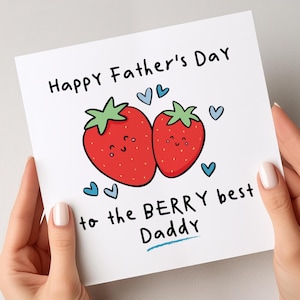 Biglietto per la festa del papà, Berry Best Daddy, Il miglior papà del mondo, Buona festa del papà, Biglietto per la festa del papà, Regalo per papà per lui, Biglietto per la festa del papà
