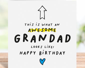 Carte d'anniversaire drôle de grand-père, joyeux anniversaire grand-père, cadeau d'anniversaire grand-père, carte d'anniversaire pour grand-père, carte d'anniversaire personnalisée