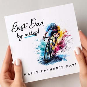 Carte fête des pères cycliste, carte cycliste meilleur papa, carte fête des pères jeu de mots vélo, carte fête des pères amateur de vélo, cadeau fête des pères cycliste