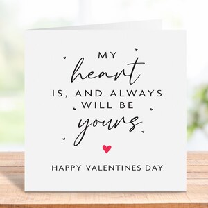 Happy Valentines Day Card, My Heart Will Always Be Yours, Valentines Gift For Him, Simple Valentines Card, Valentines Day For Her, Boyfriend