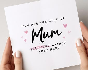 Mothers Day Card, Kind Of Mum Card, Gift For Mom