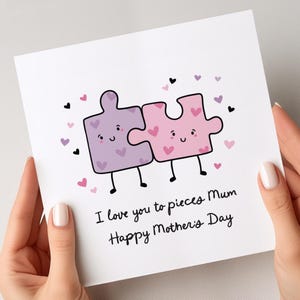 Ti amo a pezzetti mamma biglietto per la festa della mamma, biglietto carino per la festa della mamma, regali per la festa della mamma per la mamma, biglietto speciale per la mamma, biglietto scarabocchio per la festa della mamma