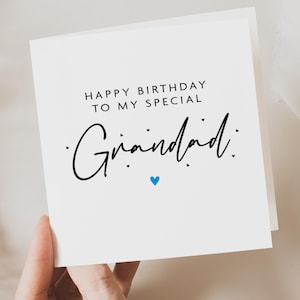Carte d'anniversaire grand-père, carte d'anniversaire spéciale grand-père, carte d'anniversaire pour grand-père, carte d'anniversaire pour grand-père, jolie carte, pour lui
