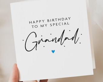 Carte d'anniversaire grand-père, carte d'anniversaire spéciale grand-père, carte d'anniversaire pour grand-père, carte d'anniversaire pour grand-père, jolie carte, pour lui