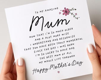 Carte poème maman pour la fête des mères, carte fête des mères maman incroyable, cartes fête des mères pour maman, jolie carte fête des mères, cadeau fête des mères pour maman