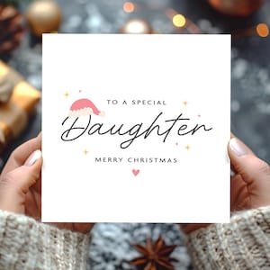 Carte de Noël fille, cartes de Noël fille, carte de Noël pour fille, carte de Noël fille, cadeau fille, pour elle