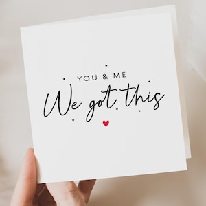 Tarjeta "Tú y yo, lo tenemos todo", Tarjeta para momentos difíciles, Nunca te rindas, Tarjeta romántica, Tarjeta motivacional, Novio, Novia, Él, Ella