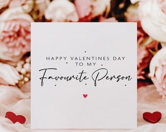 Favourite Person Valentine's Day Card