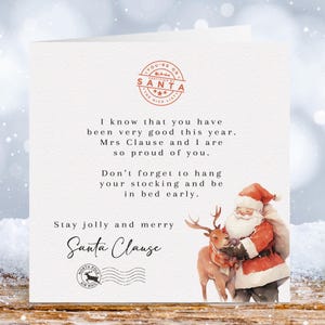 Carta do Papai Noel, Certificado da Lista Bonita do Pai Natal, Cartão do Papai Noel, Cartão do Polo Norte