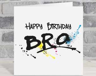 Happy Birthday Bro, Card For Teenager, Cool Birthday Card For Boy, Gamer Birthday Card, Bro Birthday Card For Friend, Teenage Boy, Brother