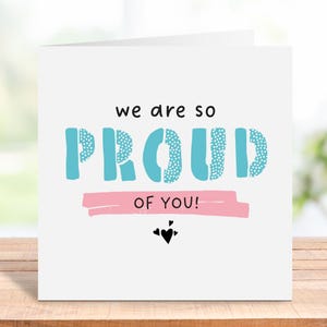 Siamo così orgogliosi di te, regalo orgoglioso di te, biglietto di auguri per un nuovo lavoro, biglietto di congratulazioni, università, scuola, nuova casa, biglietto di apprezzamento per un amico
