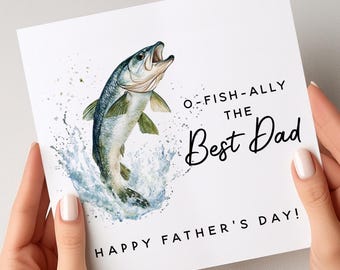 Fishing Fathers Day Card, Best Dad Fishing Card, Fishing Pun Father&#39;s Day Card, Fishing Lover Father&#39;s Day Card, Fisherman Father&#39;s Day Gift