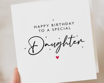 Daughter Birthday Card, Special Daughter Birthday Card, Birthday Gift For Daughter, Daughter Birthday Gift, From Mum and Dad, For Her