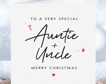 Auntie and Uncle Christmas Card