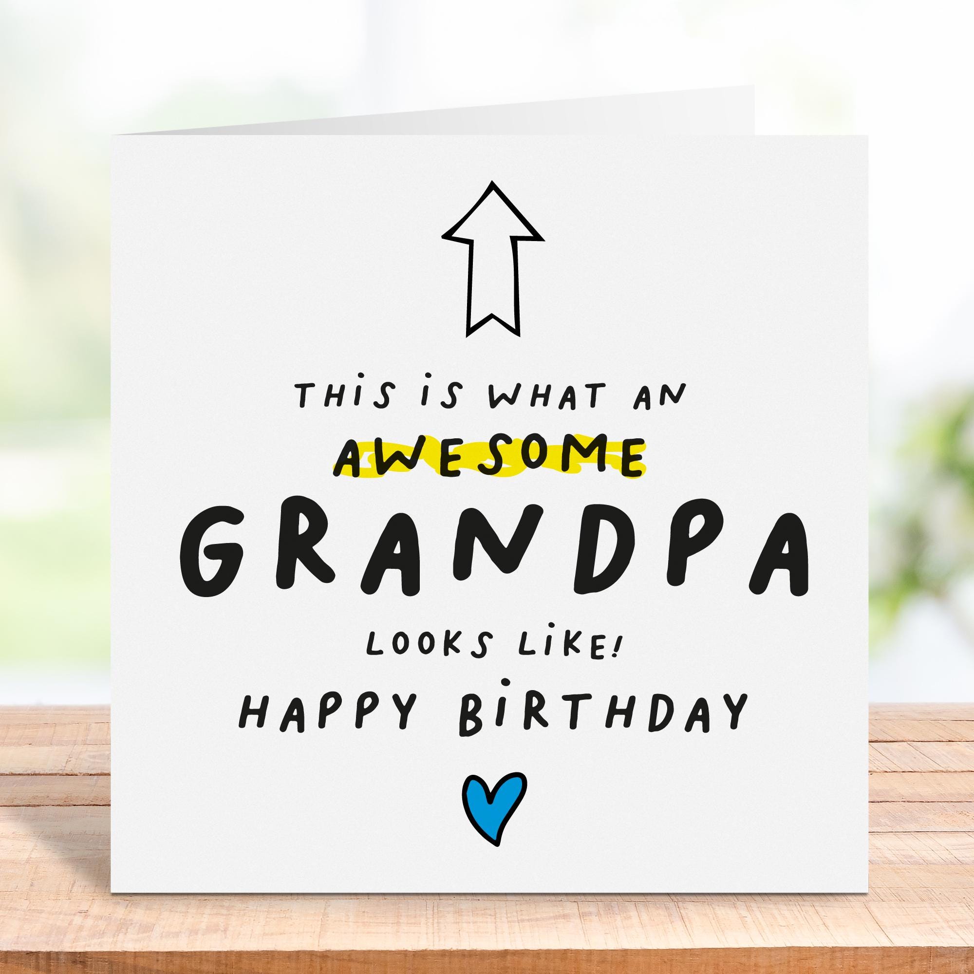 Funny Grandpa Birthday Card, Happy Birthday Awesome Grandpa, Grandpa Birthday Gift, Birthday Card For Grandpa, Personalised Birthday Card