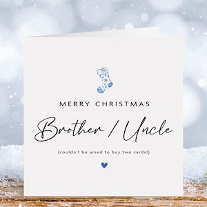 Weihnachtskarte Onkel, Weihnachtskarte Bruder, Lustige Weihnachtskarte, Weihnachtskarte Bruder, Weihnachtskarte, Weihnachtskarten für Bruder und Onkel