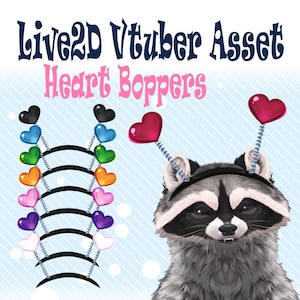 Heart Bopper headband vtuber assets pack - Live2D items