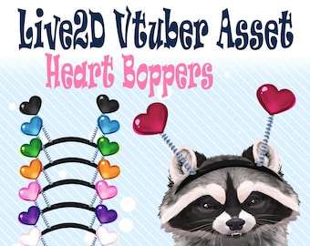 Heart Bopper headband vtuber assets pack - Live2D items