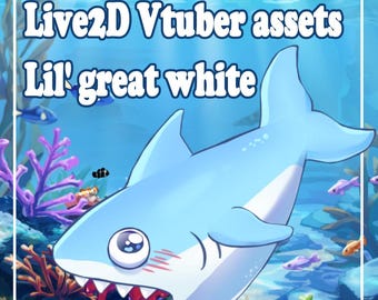 Lil' great white shark - Live 2D Vtuber asset