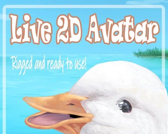 Duck Vtuber Avatar - Full Body/Fully Rigged Live2D Model