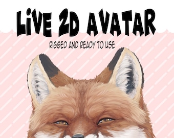 Fox Vtuber Avatar - Full Body/Fully Rigged Live2D Model with Hand Rigging