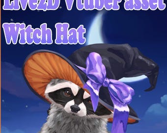Witch Hat Live2D item Vtuber Asset (Updated!)