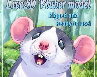 Rat Vtuber Avatar - Full Body/Fully Rigged Live2D Model