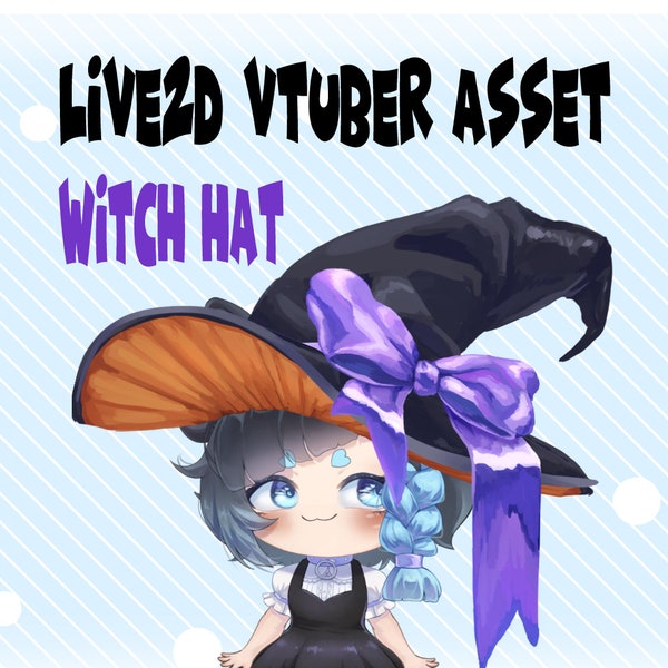 Witch Hat Live2D item Vtuber Asset