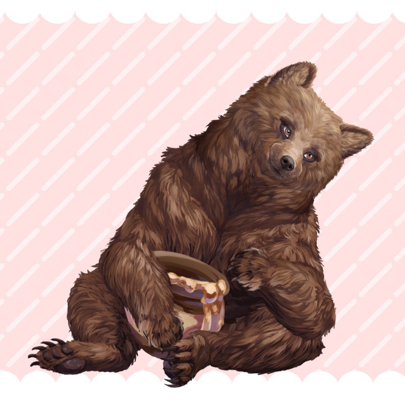 Grizzly Bear Vtuber Avatar Full Body/fully Rigged Live2d Etsy