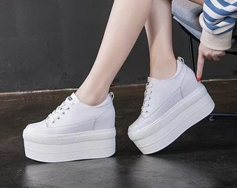 Women’s Extra Tall Platform Sneakers White