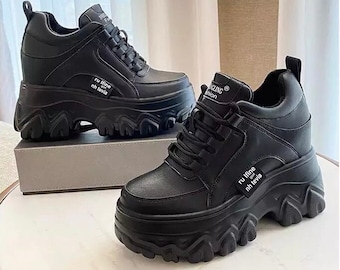 Women’s Chunky Platform Fashion Sneakers Black