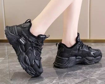 Women’s Chunky Platform Sneakers Black