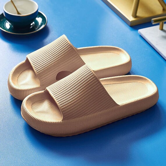 Womens Chunky Platform Pillow Slides Nude Beige - Etsy