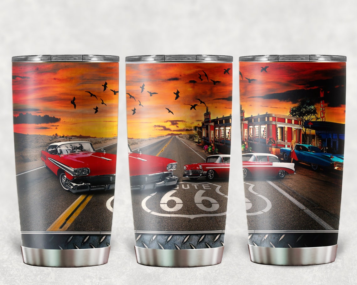 Classic Car Tumbler Wrap PNG Vintage Car Tumbler Sublimation Etsy