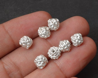 1x BALI STERLING SILVER FLOWER DRAGON FOCAL ROUND SPACER BEAD 12mm #2816 