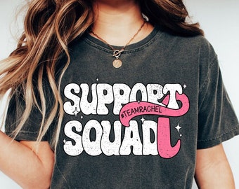 Comfort Colors Support Squad Breast Cancer Shirt, Breast Cancer Warrior, Cancer Awareness Shirt, Cancer Survivor