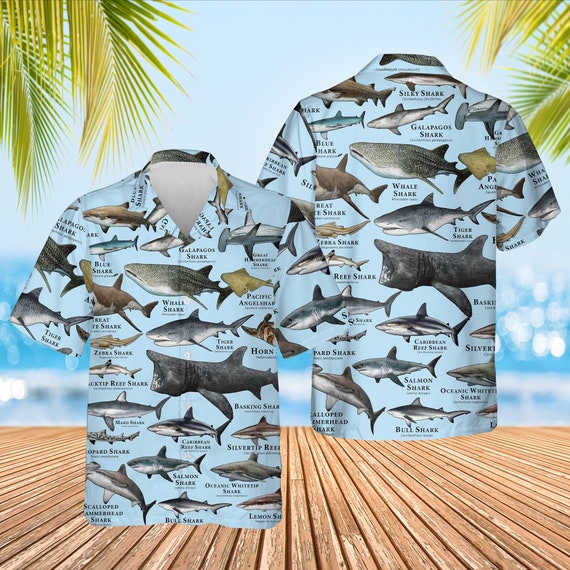 Hawaiian shark sale shirt