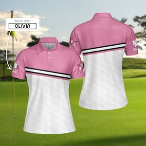 Just A Pink Girl Who Loves Playing Golf Polo Shirt, Women Golf Polo ...