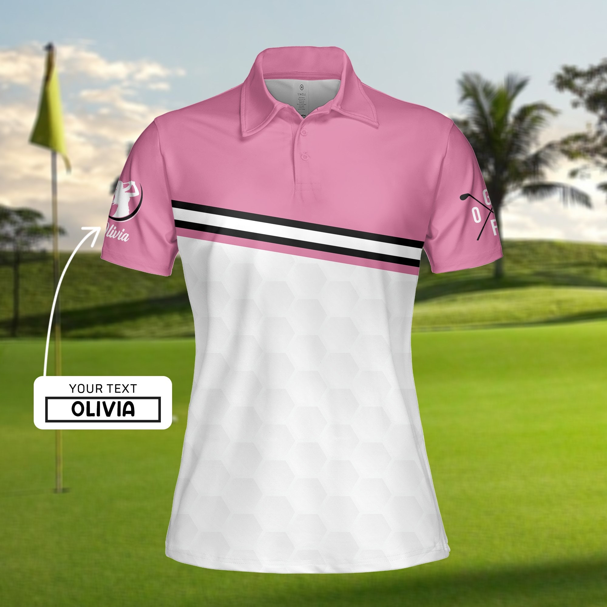 Just A Pink Girl Who Loves Playing Golf Polo Shirt Women Golf - Etsy