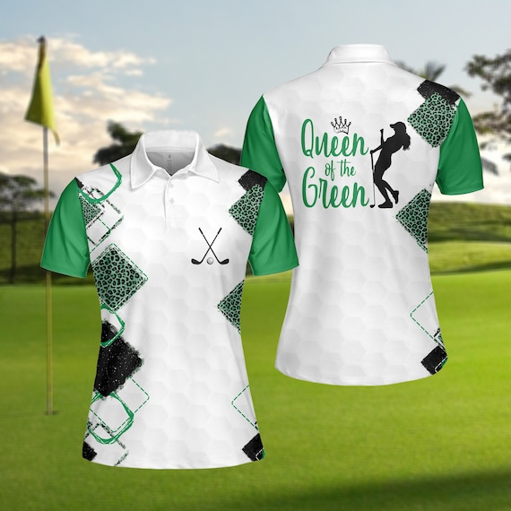 Queen of the Green Women Golf Polo Shirt Cool Gift for Female - Etsy