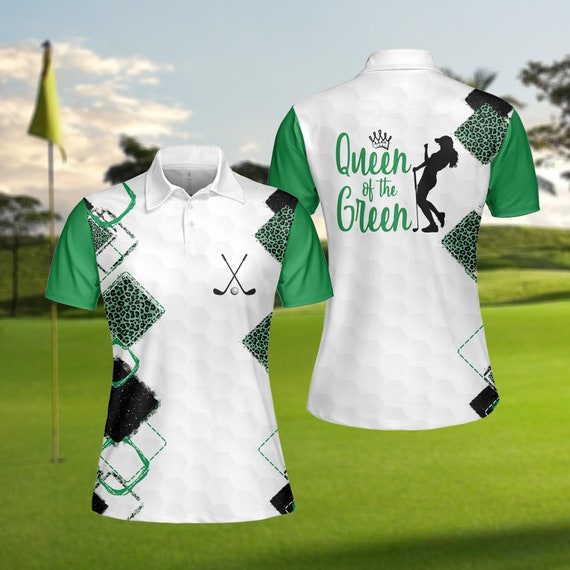 Queen of the Green Women Golf Polo Shirt Cool Gift for Female - Etsy