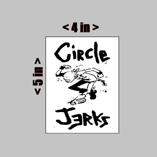 CIRCLE JERKS - Vinyl Sticker - Punk Rock Band Logo Image Misfits Dead Kennedys Pink Turns Blue Love