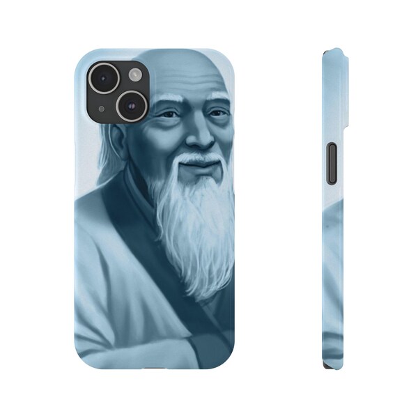 iPhone Case (Available for most models, see listing) - Lao Tzu Face Image Art Work Painting Taoism / The Dao Tao Te Ching Alan Watts Quote