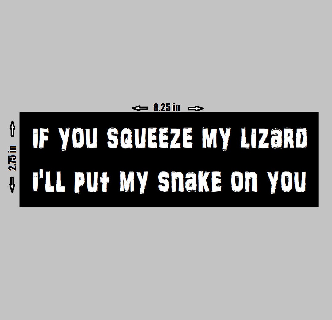 VINYL STICKER Lemmy Motorhead Lyrics Killed by Death Squeeze Lizard