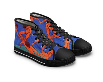 Baskets montantes pour femmes - Henri Matisse The Dance All Over Print Dancers Painting Art unique Love Artist Shoes Design