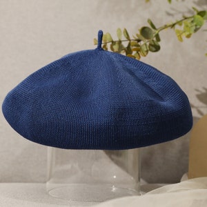 große Sommer Baskenmütze, Lockere, bequeme Frühlings Baskenmütze, Sommer Baskenmütze, Sommer Baskenmütze für Frauen, Französisch Beret, Geschenke für sie Bild 7